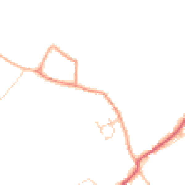 Daytime road noise heatmap for SP11 0BJ