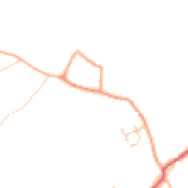 Daytime road noise heatmap for SP11 0BL