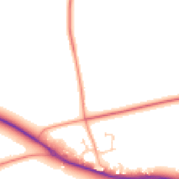 Daytime road noise heatmap for SP11 0QE