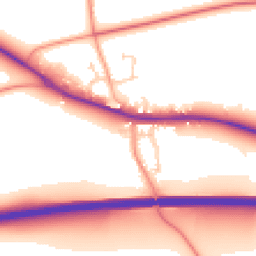 Daytime road noise heatmap for SP11 0QJ