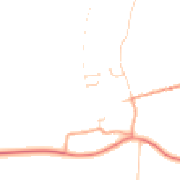 Daytime road noise heatmap for SP11 0RP