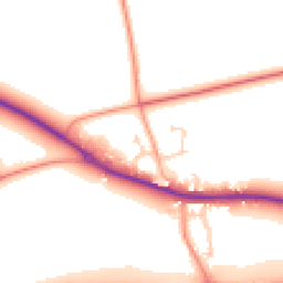 Daytime road noise heatmap for SP11 0SY