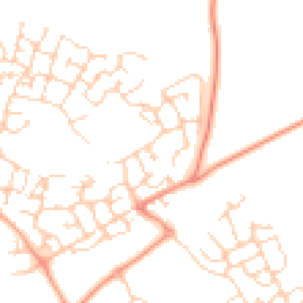 Daytime road noise heatmap for SP11 6GJ