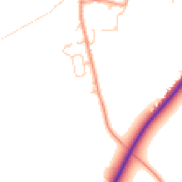 Daytime road noise heatmap for SP11 7EX