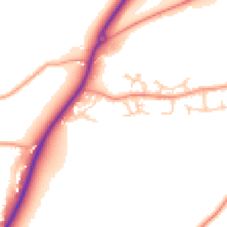 Daytime road noise heatmap for SP11 7LH