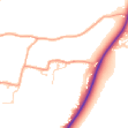 Daytime road noise heatmap for SP11 7NL