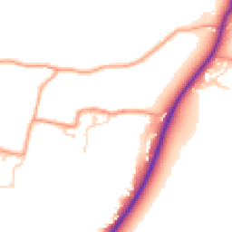 Daytime road noise heatmap for SP11 7NW