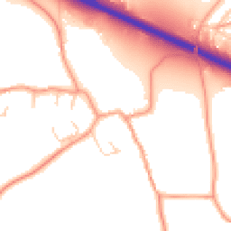 Daytime road noise heatmap for SP11 7PS