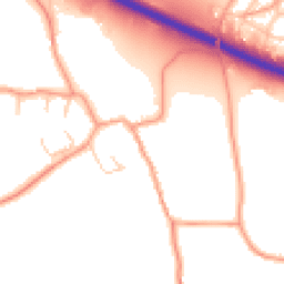 Daytime road noise heatmap for SP11 7QH