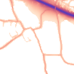 Daytime road noise heatmap for SP11 7QR