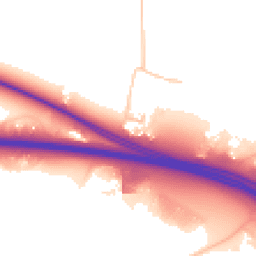 Daytime road noise heatmap for SP11 8FE