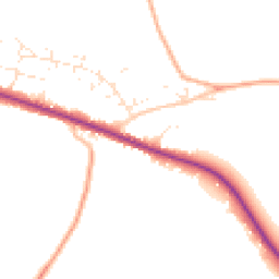 Daytime road noise heatmap for SP11 9FW