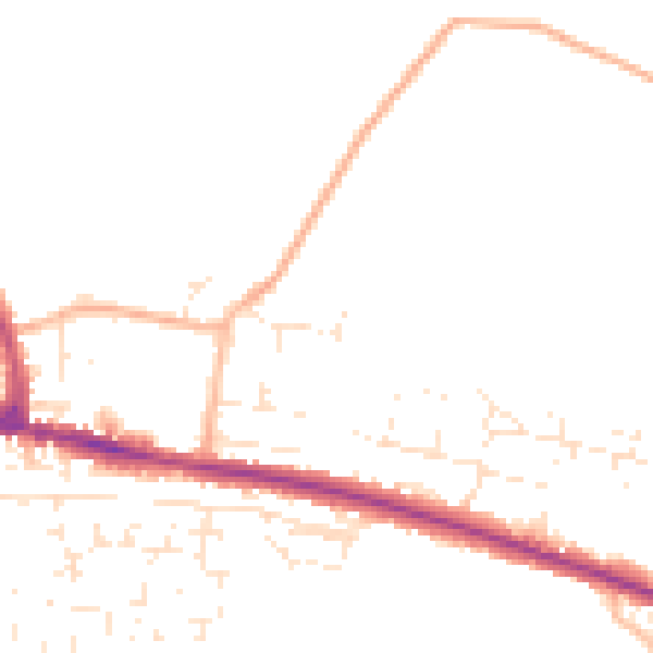 Daytime road noise heatmap for SP11 9RX