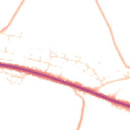 Daytime road noise heatmap for SP11 9SQ