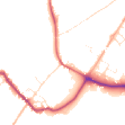 Daytime road noise heatmap for SP2 0AU