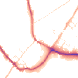 Daytime road noise heatmap for SP2 0AZ