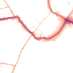 Daytime road noise heatmap for SP2 0BD