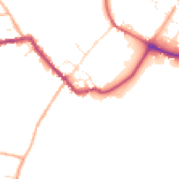 Daytime road noise heatmap for SP2 0BQ
