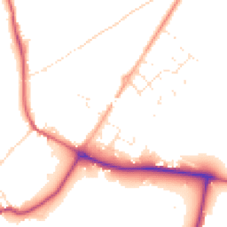 Daytime road noise heatmap for SP2 0BT
