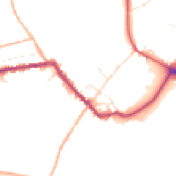 Daytime road noise heatmap for SP2 0HB