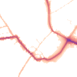 Daytime road noise heatmap for SP2 0HG
