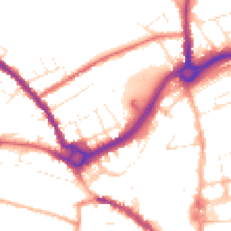 Daytime road noise heatmap for SP2 7AY