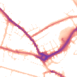 Daytime road noise heatmap for SP2 7BP