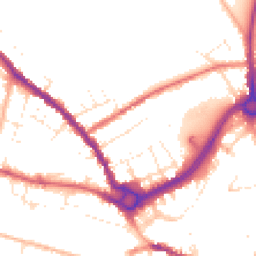 Daytime road noise heatmap for SP2 7BW