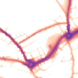 Daytime road noise heatmap for SP2 7BX