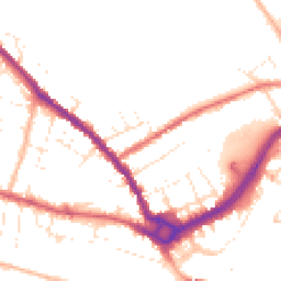 Daytime road noise heatmap for SP2 7DA