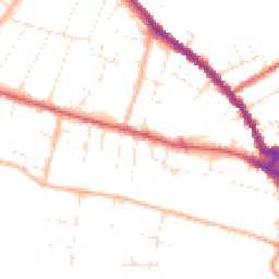 Daytime road noise heatmap for SP2 7EG