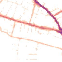 Daytime road noise heatmap for SP2 7EW