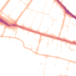 Daytime road noise heatmap for SP2 7JG