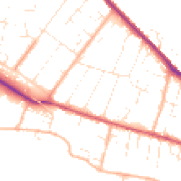 Daytime road noise heatmap for SP2 7JS