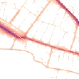 Daytime road noise heatmap for SP2 7JU
