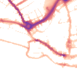 Daytime road noise heatmap for SP2 7QX