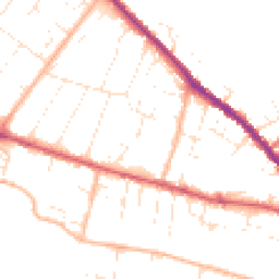 Daytime road noise heatmap for SP2 7UH
