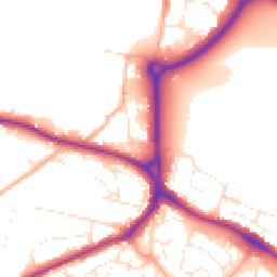 Daytime road noise heatmap for SP2 8AB