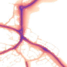 Daytime road noise heatmap for SP2 8AG