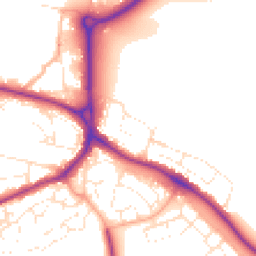 Daytime road noise heatmap for SP2 8AQ