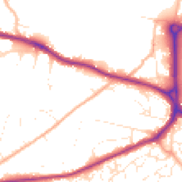 Daytime road noise heatmap for SP2 8DG