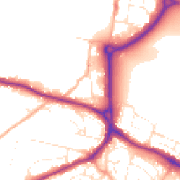 Daytime road noise heatmap for SP2 8DR