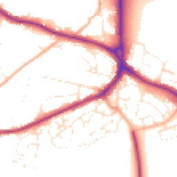 Daytime road noise heatmap for SP2 8DT