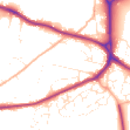 Daytime road noise heatmap for SP2 8DX
