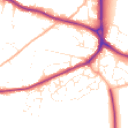 Daytime road noise heatmap for SP2 8EE