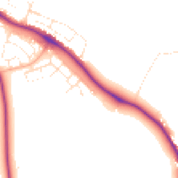 Daytime road noise heatmap for SP2 8FH