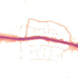 Daytime road noise heatmap for SP2 8NA