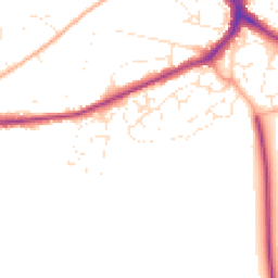 Daytime road noise heatmap for SP2 8NR