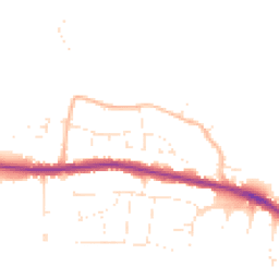 Daytime road noise heatmap for SP2 8NY