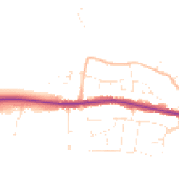 Daytime road noise heatmap for SP2 8PQ